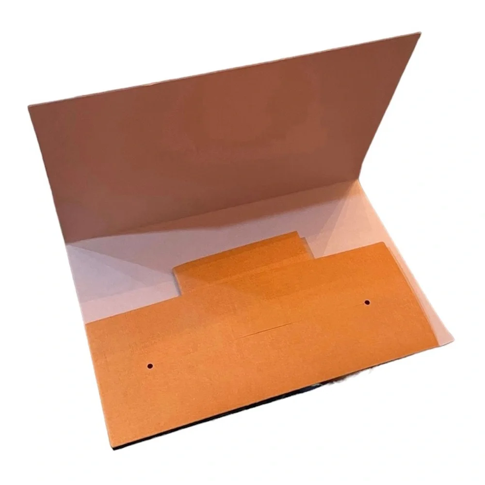 LOUIS VUITTON Orange Envelope Sleeve & Silver Lockit Mini Booklet